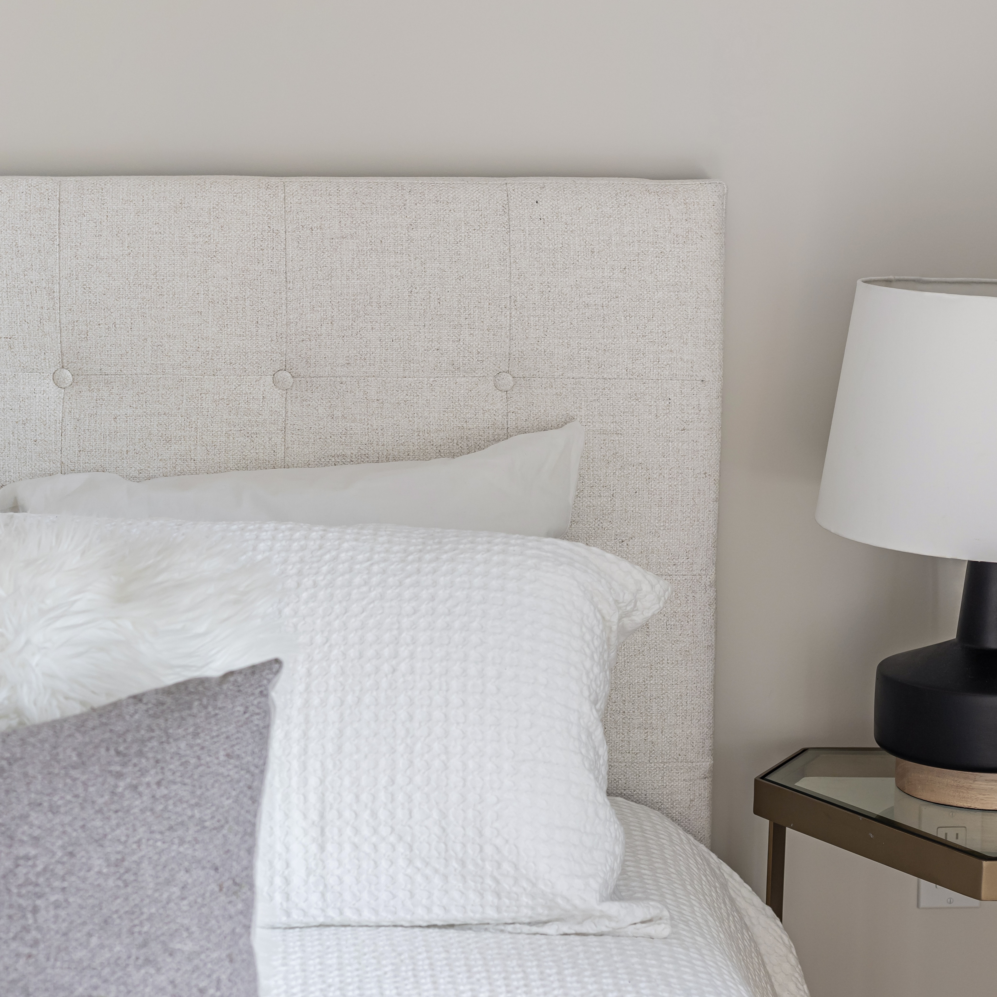 June Queen Storage Bed - Cream